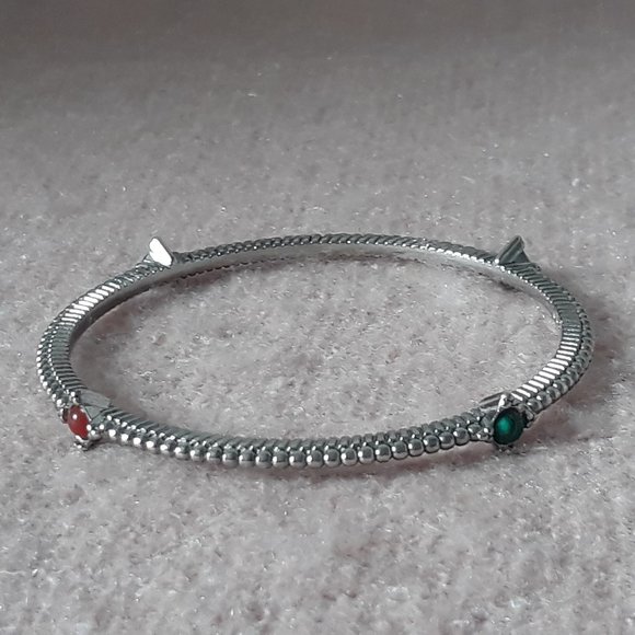 Pair of RJ Graziano CN Stacking Bracelets, Silver w/Coloured Stones - Picture 5 of 6